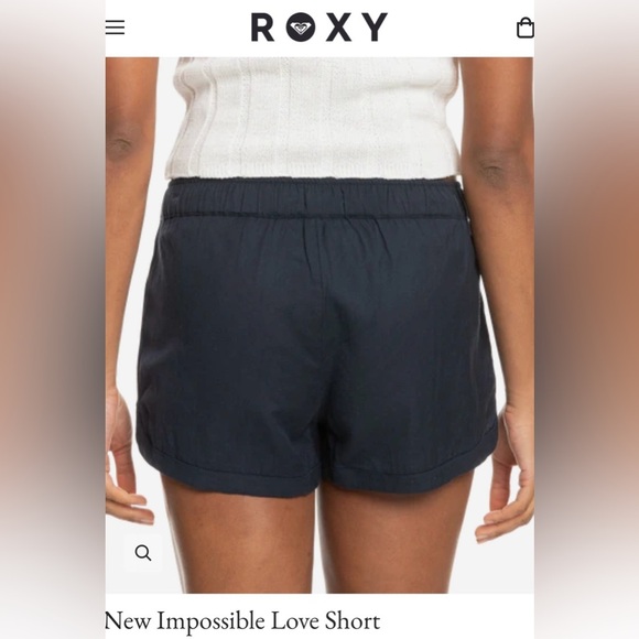 Roxy Black Shorts with Stretch Waistband Size Medium - Picture 3 of 8